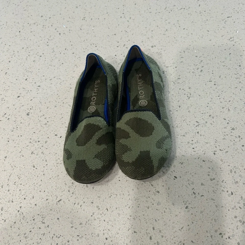 Rothy's Kids Camouflage Green Shoes size 12 toddler